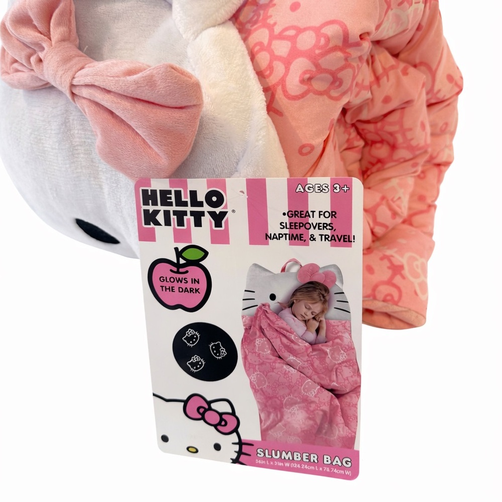 Hello Kitty White Plush Pillow with Pink Bow - Picture 5 of 6